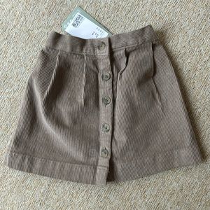 H&M Cotton Corduroy Skirt - Dark Beige 2T-3T